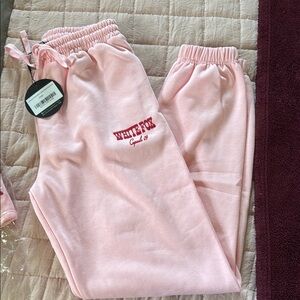 White Fox Pink Sweatpants